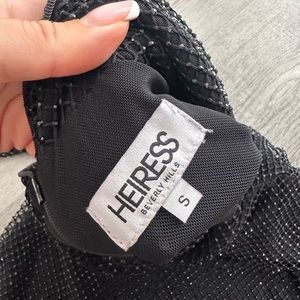 Heiress mini long sleeve black dress, size S, worn once